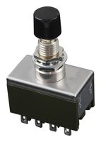 NKK SWITCHES MB2181SS4W01-BA Botón Pulsador, MB2000 Series, 6.5 mm, 4PDT, Encendido-(Encendido), Roldana, Negro