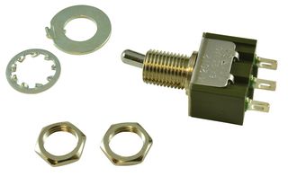 NKK SWITCHES M2012S2S1W01 Interruptor (Switch) de Palanca, Encendido-Encendido, SPDT, No Iluminado, M Series, Panel Mount