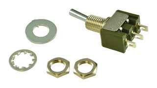 NKK SWITCHES M2012SS4W01 Interruptor (Switch) de Palanca, Encendido-Encendido, SPDT, No Iluminado, M Series, Panel Mount