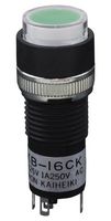 NKK SWITCHES KB16CKW01-5F-JF Botón Pulsador, KB Series, 12.3 mm, SPDT, Encendido-Encendido, Roldana, Transparente