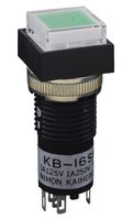 NKK SWITCHES KB16SKW01-5F-JF Botón Pulsador, KB Series, 12.3 mm, SPDT, Encendido-Encendido, Cuadrada, Transparente