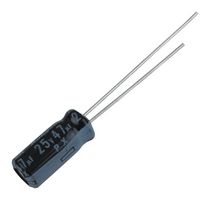 RUBYCON 25PX47MEFC5X11 Electrolytic Capacitor, Miniature, 47 µF, 25 V, ± 20%, PC Pin, 2000 hours @ 105°C, Polar