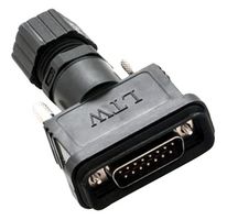 AMPHENOL LTW SDB-15BMMA-SL7001 Conector D Sub, DB15, 15 Contactos, Macho, Copa para Soldar, DA, Serie LTWSDB, Acero