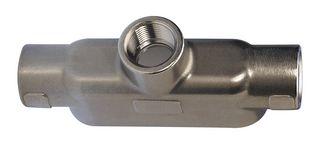 CROUSE-HINDS TB28SS Conduit Fitting, Condulet® Outlet Body with Gasketed Cover, TB, 3/4 ", Stainless Steel, 167.89 mm