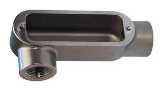 CROUSE-HINDS LL28SS Conduit Fitting, Condulet® Outlet Body with Gasketed Cover, LL, 3/4 ", Stainless Steel, 145.29 mm