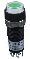 NKK SWITCHES KB26CKW01-5F-JF Botón Pulsador, KB Series, 12.3 mm, DPDT, Encendido-Encendido, Roldana, Transparente