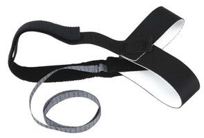 DURATOOL MC000014 ESD Grounder, Heel, Black, 1 Mohm, 18 ", Elastic, Hook and Loop