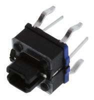 C&K COMPONENTS ILS TC250 40 Tactile Switch, Blue, ILS Series, Top Actuated, Through Hole, Plunger for Cap, 250 gf