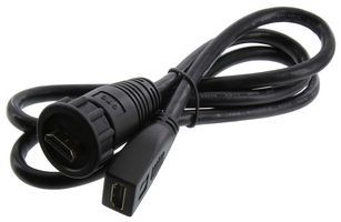 MULTICOMP PRO MP007435 Audio / Video Cable Assembly, HDMI Plug, HDMI Receptacle, 3.3 ft, 1 m, Black