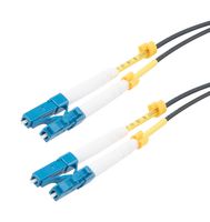 L-COM FCA-SLCULCUD10 Fiber Optic Cable, Singlemode, 2 Fibers, 9µm / 125µm, LC Duplex to LC Duplex, 32.8ft