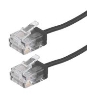 L-COM TRD634-BLK-10F Cable Ethernet, Cat6, RJ45 Macho a RJ45 Macho, UTP (par trenzado sin blindaje), Negro, 3.05 m