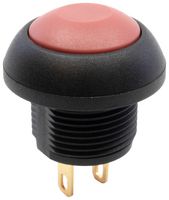E-SWITCH RP8700AB2M2CEBLKREDNIL Botón Pulsador Industrial, RP8700 Series, 13.6 mm, SPST-NO-DM, Apagado-(Encendido), Roldana, Rojo