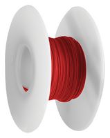 JONARD TOOLS R28R0100 Cable, Alambre para Enrollar, PVDF (Fluoruro de Polivinildieno), Rojo, 28 AWG, 100 ft