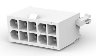 AMP - TE CONNECTIVITY 1-770743-0 Cabezal de Pin, Cable-a-Tarjeta, 4.14 mm, 2 Líneas, 10 Contactos, Agujero Pasante