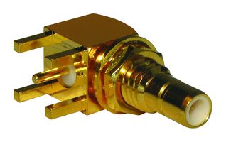AMPHENOL RF SMP-MSLD-PCT-6 RF / Coaxial Connector, SMP Coaxial, Right Angle Jack, Through Hole Right Angle, 50 ohm, Brass