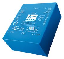 BLOCK FL 4/15 Transformador PCB, Aislamiento de Seguridad Encapsulado, 2 X 115V, 2 x 15V, 4 VA, 50Hz / 60Hz