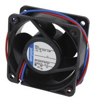 EBM-PAPST 622L Ventilador axial de CD, 12 V, Cuadrado, 60 mm, 25 mm, Rodamiento de bolas, 12.4 CFM