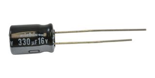 NICHICON UHE1C331MPD1TD Electrolytic Capacitor, Miniature, 330 µF, 16 V, ± 20%, PC Pin, 1000 hours @ 85°C, Polar