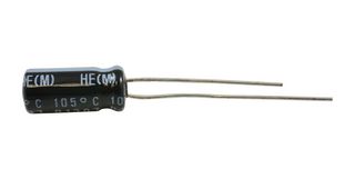 NICHICON UHE1A101MDD1TD Capacitor Electrolítico, Miniatura, 100 µF, 10 V, ± 20%, Pin de PC, 1000 horas a 85°C, Polar