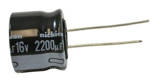 NICHICON UHE1C222MHD6TN Capacitor Electrolítico, Miniatura, 2200 µF, 16 V, ± 20%, Pin de PC, 1000 horas a 85°C, Polar