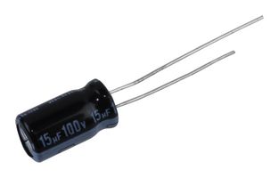 NICHICON UHE2A150MED1TD Electrolytic Capacitor, Miniature, 15 µF, 100 V, ± 20%, PC Pin, 1000 hours @ 85°C, Polar