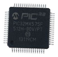 MICROCHIP PIC32MX575F512H-80V/PT 32 Bit Microcontroller, High Performance, PIC32 Family PIC32MX Series Microcontrollers, PIC32