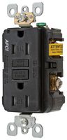 HUBBELL WIRING DEVICES AFR15TRBK Conector de Entrada de Potencia, Resistente a Alteraciones, Falla de Arco, Electrical AC Power