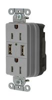 HUBBELL WIRING DEVICES SNAP15USBGY