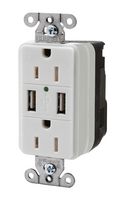 HUBBELL WIRING DEVICES SNAP15USBW