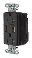 HUBBELL WIRING DEVICES SNAP20USBBK