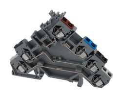 WAGO 280-580 Bloque de Terminal c/Montaje en Riel DIN, 6 Posiciones, 28 AWG, 12 AWG, 2.5 mm², Pinza, 20 A