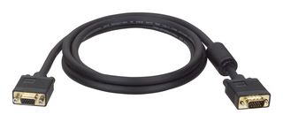 EATON TRIPP LITE P500-075 Computer Cable, HD-15 Plug, HD-15 Receptacle, 75 ft, 22.9 m, Black
