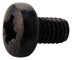 TR FASTENINGS M46 PRSTMCB100- Tornillo, M4, 6 mm, Steel, Chemically Blackened, Pozidriv Cabeza Alomada