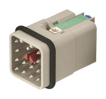 HARTING 09120123004 Heavy Duty Connector, Han Q Series, Insert, 12 Contacts, 3A, Plug, Crimp Pin