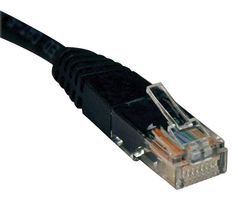EATON TRIPP LITE N002-012-BK Ethernet Cable, Cat5e, Cat5e, RJ45 Plug to RJ45 Plug, UTP (Unshielded Twisted Pair), Black, 3.7 m