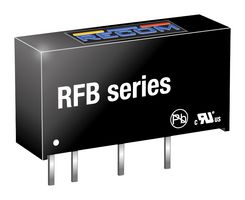 RECOM POWER RFB-0505S Isolated Through Hole DC/DC Converter, ITE, SIP, 1:1, 1 W, 1 Output, 5 V