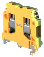 ENTRELEC - TE CONNECTIVITY 1SNA165114R1700 DIN Rail Mount Terminal Block, 2 Positions, 22 AWG, 8 AWG, 6 mm², Screw