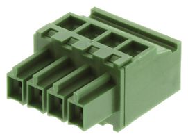 MULTICOMP PRO MCTC-52A04 Pluggable Terminal Block, 3.5 mm, 4 Positions, 24 AWG, 16 AWG, Screw