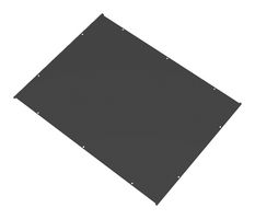 HAMMOND RM1922BKSP Panel, Top / Bottom, RM Series Enclosures, Solid, Aluminum, Black, 544.6 mm x 413.79 mm