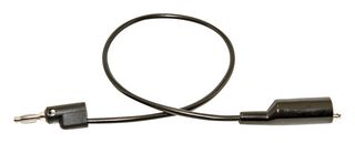 MUELLER ELECTRIC BU-P1166-60-0 Alligator Clip to Banana Plug Test Lead, Alligator Clip, 4mm Stackable Banana Plug, 59 ", 1.5 m