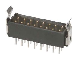 HARWIN M80-8671622 Cabezal de Pin, Tarjeta-a-Tarjeta, Cable-a-Tarjeta, 2 mm, 2 Líneas, 16 Contactos