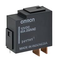 OMRON ELECTRONIC COMPONENTS G9TA-U1ATW DC12 Power Relay, SPST-NO, 12 VDC, 60 A, G9TA Series, Bracket, Latching Single Coil