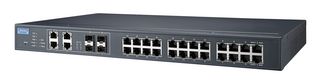 ADVANTECH EKI-9628G-4CI-AE Switch, 28 Ports, Industrial, Managed Gigabit Ethernet, Rack, RJ45 x 24, RJ45/SFP x 4