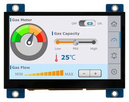 MIDAS DISPLAYS MDT0430GIHC-HDMI TFT LCD, 4.3 ", 480 x 272 Pixels, Landscape, RGB, 5V