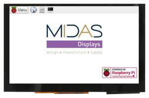 MIDAS DISPLAYS MDT0500D2IHC-HDMI TFT LCD, 5 ", 800 x 480 Pixels, Landscape, RGB, 5V