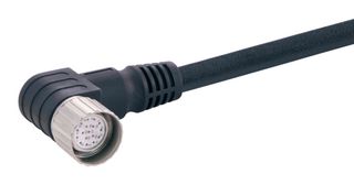 HARTING 21373600F73100 Sensor Cable, 90° M23 Receptacle, Free End, 17 Positions, 10 m, 32.8 ft