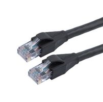 L-COM TRD524O-BLK-5F Ethernet Cable, Cat5e, RJ45 Plug to RJ45 Plug, UTP (Unshielded Twisted Pair), Black, 1.53 m, 5 ft