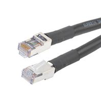 L-COM TRD695OS-BLK-5F Cable Ethernet, Cat6, RJ45 Macho a RJ45 Macho, FUTP (par trenzado no blindado laminado), Negro
