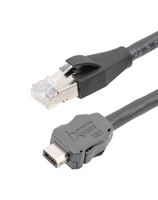 L-COM TRGIX603EC-BLK-30CM Cable Ethernet, Cat6a, IX Tipo A Macho a RJ45 Macho, FUTP (par trenzado no blindado laminado)