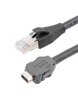 L-COM TRGIX603EC-BLK-7.5M Cable Ethernet, Cat6a, IX Tipo A Macho a RJ45 Macho, FUTP (par trenzado no blindado laminado)